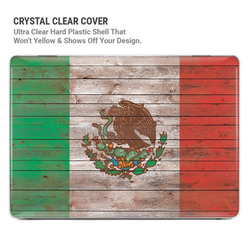 Mexican Flag Dark Wood MacBook Pro 14in (2021-24) Case plus Skin