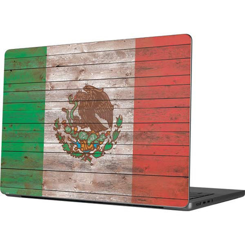 Mexican Flag Dark Wood Apple MacBook Pro 14-inch Skin