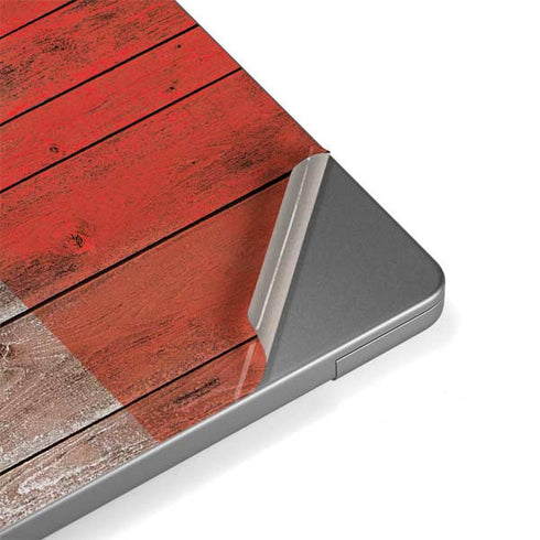 Mexican Flag Dark Wood Apple MacBook Pro 14-inch Skin