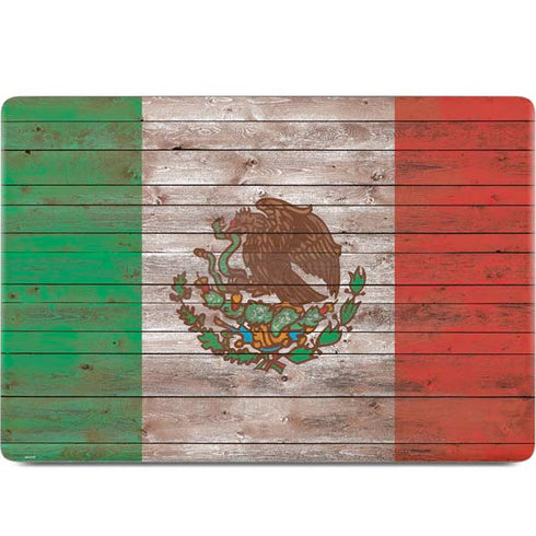 Mexican Flag Dark Wood MacBook Skins