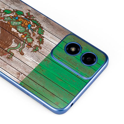 Mexican Flag Dark Wood Moto G Play 4G (2024) Skin