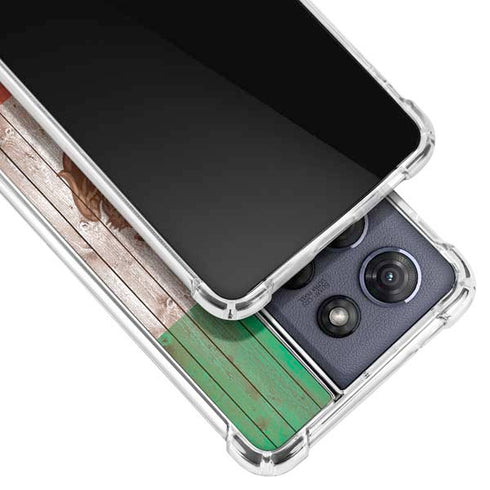 Mexican Flag Dark Wood Moto G Play 5G (2025) Clear Case