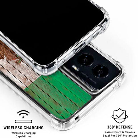 Mexican Flag Dark Wood Moto G Power 5G (2024) Clear Case
