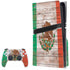 Mexican Flag Dark Wood PS5 Pro Disk Bundle Skin