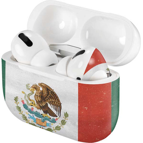 Mexico Flag Distressed AirPods Skins