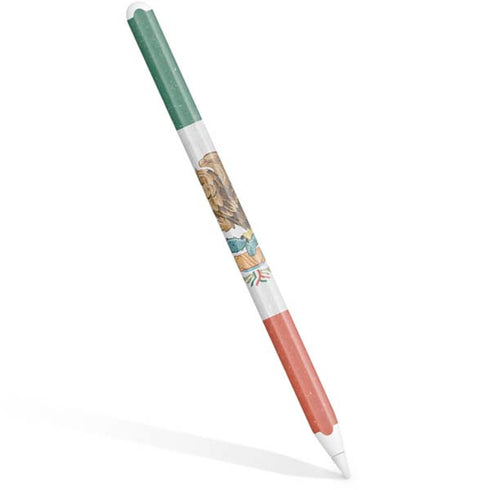Mexico Flag Distressed Apple Pencil (2nd Gen 2019) Skin