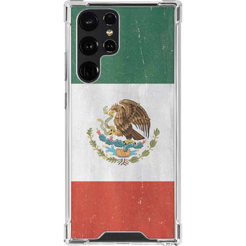 Mexico Flag Distressed Galaxy S23 Ultra Clear Case