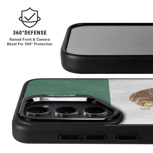 Mexico Flag Distressed Galaxy S24 FE Kickstand Case