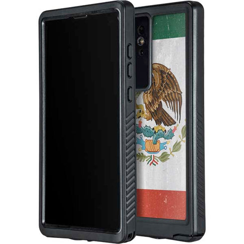 Mexico Flag Distressed Galaxy S24 Ultra Waterproof Case
