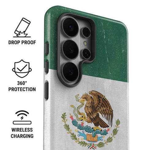 Mexico Flag Distressed Galaxy S26 Ultra Impact Case