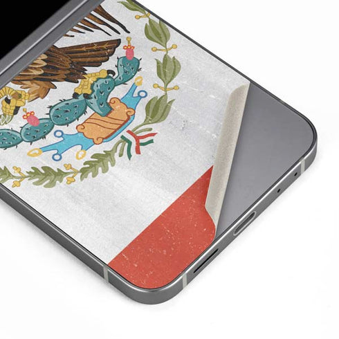 Mexico Flag Distressed Galaxy Z Flip6 Skin