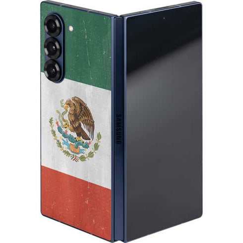 Mexico Flag Distressed Galaxy Z Fold6 Skin