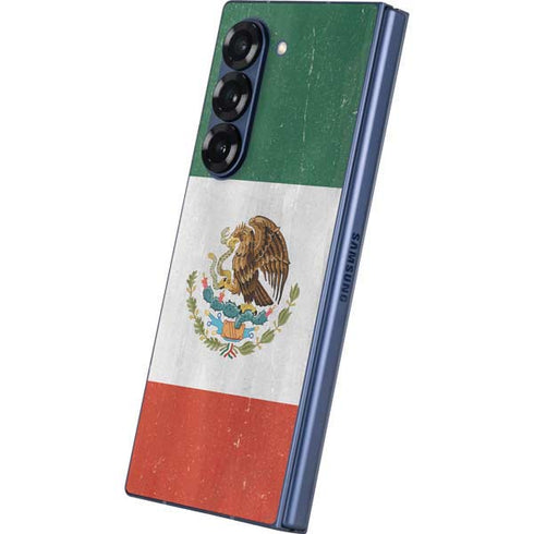 Mexico Flag Distressed Galaxy Z Fold6 Skin