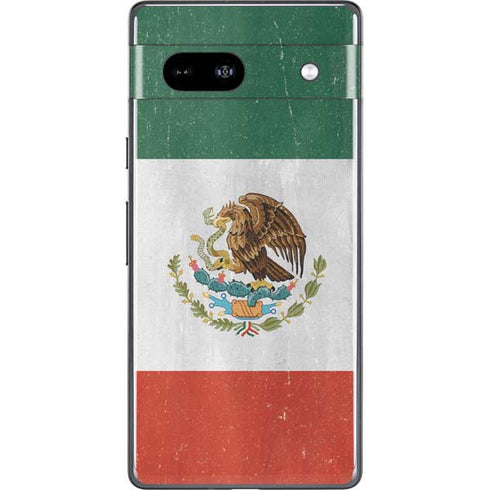 Mexico Flag Distressed Google Pixel 7a Skin