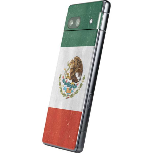 Mexico Flag Distressed Google Pixel 7a Skin