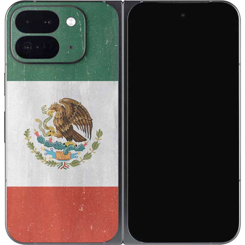 Mexico Flag Distressed Google Pixel 9 Pro Fold Skin