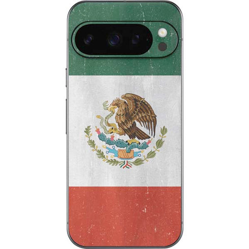 Mexico Flag Distressed Google Pixel 9 Pro Skin