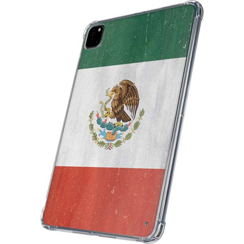 Mexico Flag Distressed iPad Pro 11in (2024) Clear Case