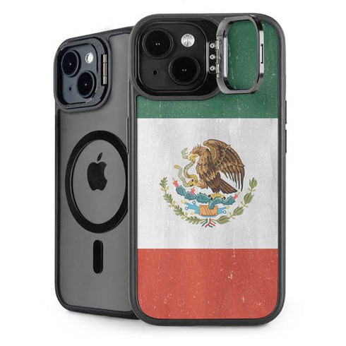 Mexico Flag Distressed iPhone 13 Kickstand Case