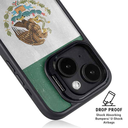 Mexico Flag Distressed iPhone 14 Kickstand Case