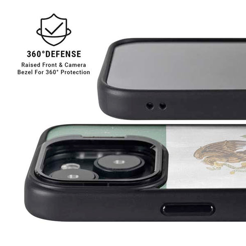 Mexico Flag Distressed iPhone 14 Plus Kickstand Case