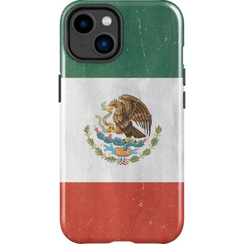 Mexico Flag Distressed iPhone 15 Impact Case