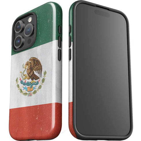 Mexico Flag Distressed iPhone 16 Pro Max Impact Case