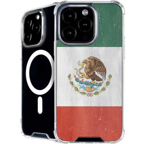 Mexico Flag Distressed iPhone 16 Pro Max MagSafe Case
