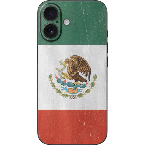Mexico Flag Distressed iPhone 16 Skin
