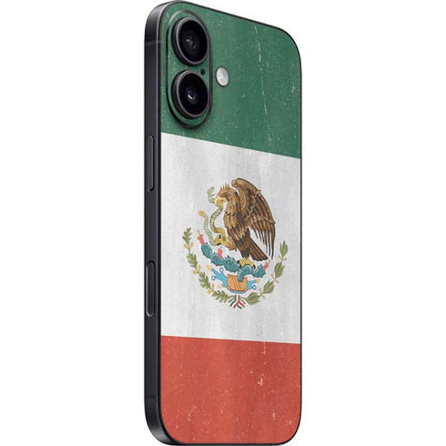 Mexico Flag Distressed iPhone 16 Skin