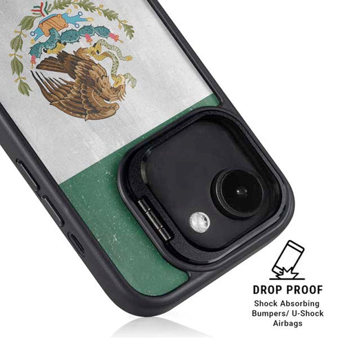 Mexico Flag Distressed iPhone 16e Kickstand Case