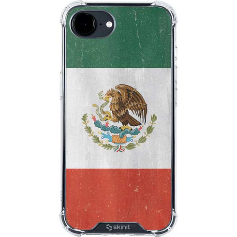 Mexico Flag Distressed iPhone 16e Clear Case