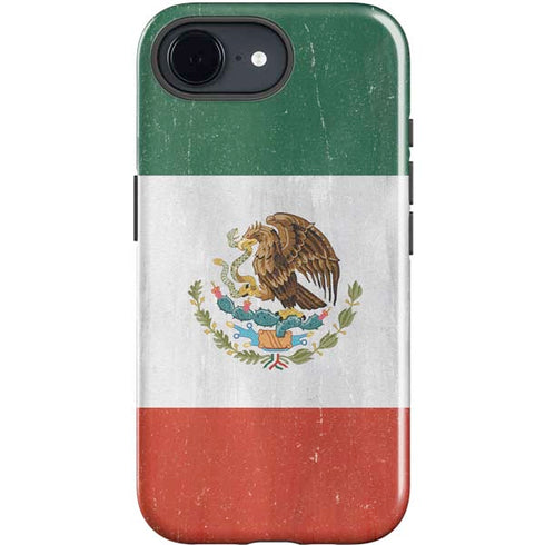 Mexico Flag Distressed iPhone 16e Impact Case