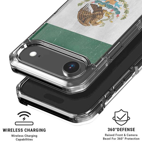 Mexico Flag Distressed iPhone 17 Air Clear Case