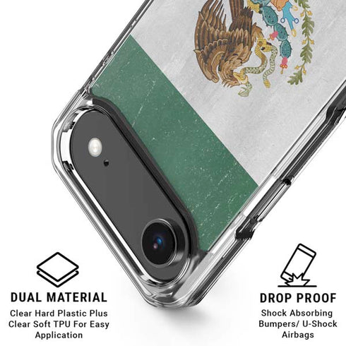 Mexico Flag Distressed iPhone 17 Air Clear Case
