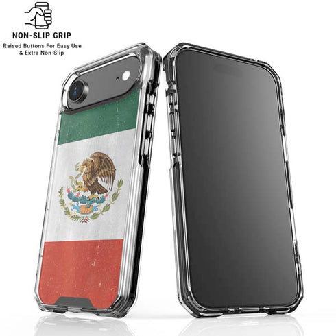 Mexico Flag Distressed iPhone 17 Air Clear Case