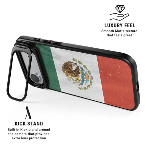 Mexico Flag Distressed iPhone 17 Air Kickstand Case