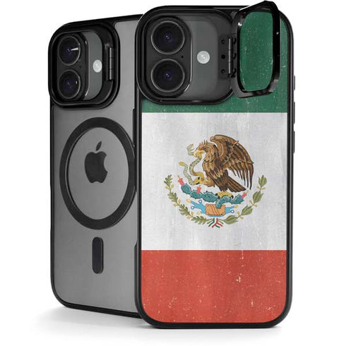 Mexico Flag Distressed iPhone 17 Kickstand Case