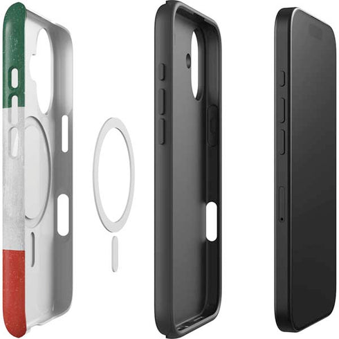 Mexico Flag Distressed iPhone 17 Magsafe Impact Case