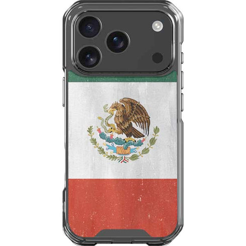 Mexico Flag Distressed iPhone 17 Pro Clear Case