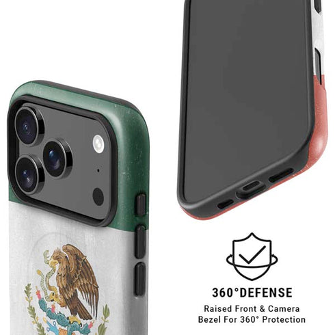 Mexico Flag Distressed iPhone 17 Pro Magsafe Impact Case