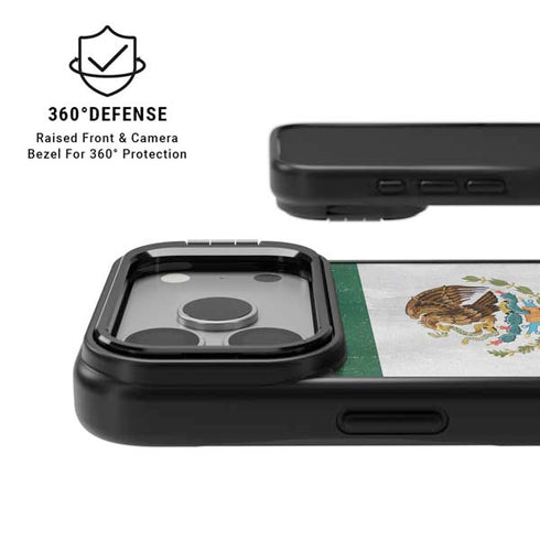 Mexico Flag Distressed iPhone 17 Pro Max Kickstand Case