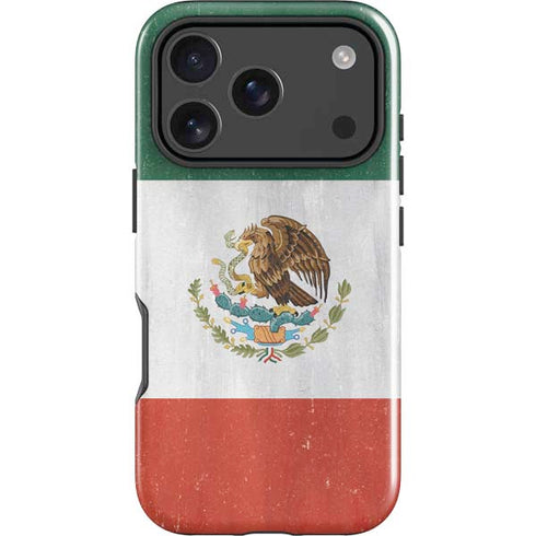 Mexico Flag Distressed iPhone 18 Pro Impact Case