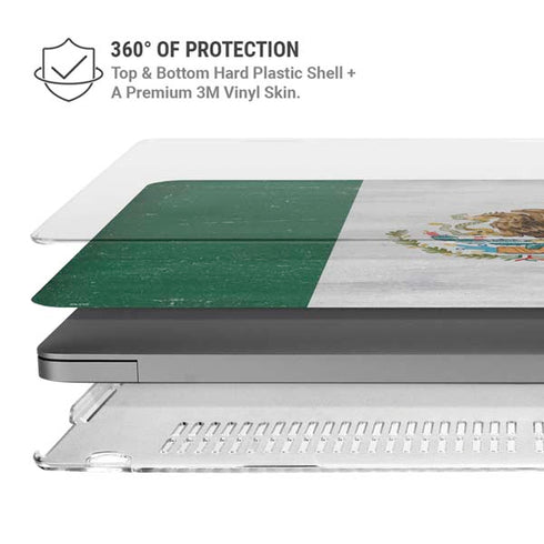 Mexico Flag Distressed MacBook Cases