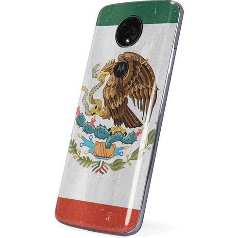 Mexico Flag Distressed Moto E5 Plus Skin