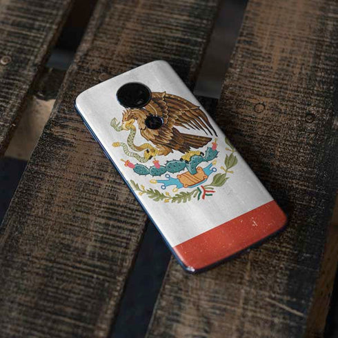Mexico Flag Distressed Moto E5 Plus Skin
