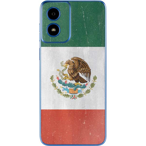Mexico Flag Distressed Moto G Play 4G (2024) Skin