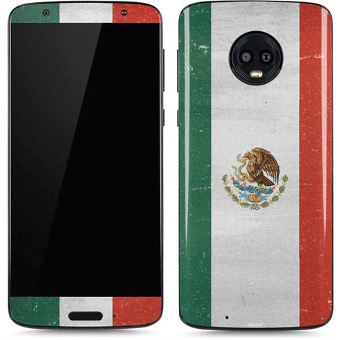 Mexico Flag Distressed Moto G6 Skin