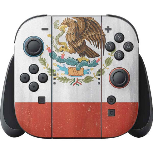 Mexico Flag Distressed Nintendo Skins