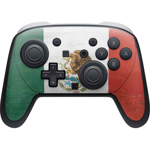Mexico Flag Distressed Nintendo Skins